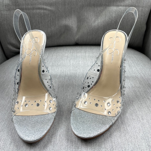 Jessica Simpson Shoes - Jessica Simpson Jaisey High Heel in Clear 10M Like New